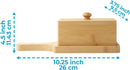 Manteiga de bambu com tampa – Suporte de manteiga grande feito de bambu de grau alimentício – comporta até 113 g de sua manteiga favorita – Guarda manteiga ideal para armazenamento e servir – Fácil de