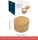 KITCHENDAO Caixa de tigela de bambu para adega de sal, elegante suporte de recipiente de cozinha com tampa magnética giratória para armazenar banho de pimenta e especiarias ou temperos favoritos, 170