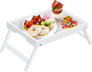 Artmeer Bed Tray Table with Folding Legs,Bamboo Breakfast in Bed for TV Table, Laptop Computer Tray,Eating,Snack Tray(Bamboo)