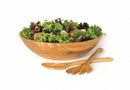 Lipper International Tigela de salada de madeira de bambu, pequena, 18 cm de diâmetro x 5,7 cm de altura, tigela única