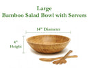 Lipper International Tigela de salada de madeira de bambu, pequena, 18 cm de diâmetro x 5,7 cm de altura, tigela única