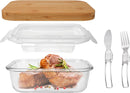 Manteiga grande de vidro com tampa e faca para bancada e geladeira, recipiente de armazenamento de manteiga com alça para geladeira, suporte de manteiga para balcão, bandeja de manteiga de bambu