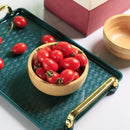 Conjunto de 2 tigelas de sopa para sobremesas/cereais/massas/frutas | Tigelas de servir de bambu natural para nozes/doces/lanches/pistache | Acessórios de charcutaria para