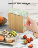 MaxGear Porta-guardanapos de bambu para mesas, dispensador de lenços de mesa independente de madeira para cozinha, sala de jantar, festa, ao ar livre, comporta guardanapos de 14 x 14 cm ou maiores