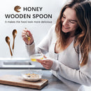 7 colheres de madeira pequenas, colheres de mel de 14 cm para chá, colher de chá de mel de madeira para café, pequenas colheres de madeira, colher de mesa de bambu para mexer, conjunto de