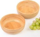 Conjunto de 2 tigelas de sopa para sobremesas/cereais/massas/frutas | Tigelas de servir de bambu natural para nozes/doces/lanches/pistache | Acessórios de charcutaria para