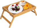 Artmeer Bed Tray Table with Folding Legs,Bamboo Breakfast in Bed for TV Table, Laptop Computer Tray,Eating,Snack Tray(Bamboo)