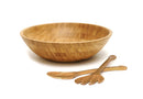 Lipper International Tigela de salada de madeira de bambu, pequena, 18 cm de diâmetro x 5,7 cm de altura, tigela única