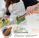 Zulay Kitchen Conjunto de colheres de madeira de 6 peças – Utensílios de teca macios resistentes ao calor com aderência confortável – leve e durável – fácil de limpar, perfeito para panelas
