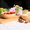 Conjunto de 2 tigelas de sopa para sobremesas/cereais/massas/frutas | Tigelas de servir de bambu natural para nozes/doces/lanches/pistache | Acessórios de charcutaria para