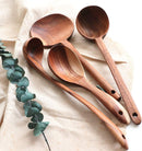FJNATINH Espátula wok grande de madeira, 33 cm de teca natural, cabo longo, revestido, resina natural, feita à mão para panelas antiaderentes