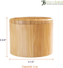 Totally Bamboo Caixa de armazenamento de bambu Salt Cellar com tampa giratória magnética, capacidade de 170 g, gravação "Take Life with a Grain of Salt" gravado na tampa