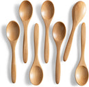 7 colheres de madeira pequenas, colheres de mel de 14 cm para chá, colher de chá de mel de madeira para café, pequenas colheres de madeira, colher de mesa de bambu para mexer, conjunto de