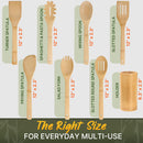 Conjunto de utensílios de madeira, utensílios de bambu – 7 peças de colheres de madeira para cozinhar, fácil de limpar, resistente, leve e resistente ao calor