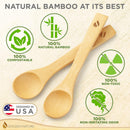 Conjunto de colheres de bambu (5 peças), pequenas colheres de chá de cozinha, colheres de madeira minúsculas perfeitas para açúcar, especiarias, temperos, café, geléia, ervas, mel e sobremesa