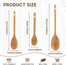 FJNATINH Espátula wok grande de madeira, 33 cm de teca natural, cabo longo, revestido, resina natural, feita à mão para panelas antiaderentes
