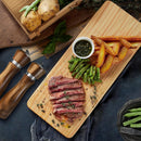 Conjunto de moedor de sal e pimenta de madeira: manual do moedor de pimenta, grossura ajustável, feito de madeira de acácia com núcleo de cerâmica/aço inoxidável | juntamente com bandeja de moedor de
