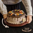 Jkwokback Suporte de bolo com cúpula e tampa de acrílico, prato de bolo e capa de bolo de plástico com base destacável, bandeja de servidor de exibição de bolo para presente de aniversário e cozinha