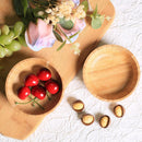 Conjunto de 2 tigelas de sopa para sobremesas/cereais/massas/frutas | Tigelas de servir de bambu natural para nozes/doces/lanches/pistache | Acessórios de charcutaria para