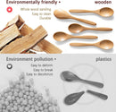 7 colheres de madeira pequenas, colheres de mel de 14 cm para chá, colher de chá de mel de madeira para café, pequenas colheres de madeira, colher de mesa de bambu para mexer, conjunto de