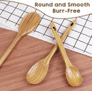FJNATINH Espátula wok grande de madeira, 33 cm de teca natural, cabo longo, revestido, resina natural, feita à mão para panelas antiaderentes