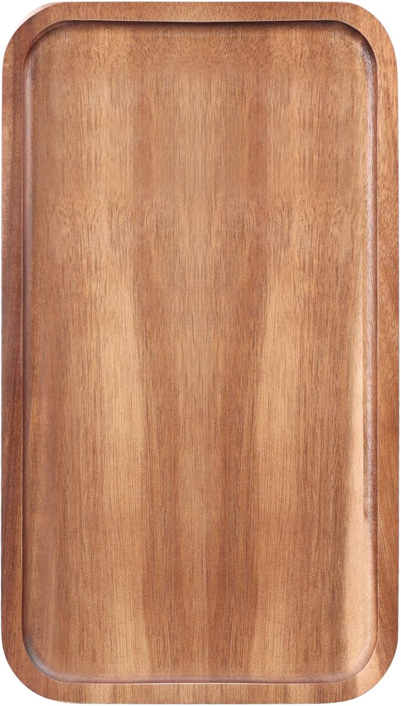 Rectangular Wooden Platters Long Charcuterie Boards Decorations Serving Trays Platter for Cookie, Snack, Appetizer, Dessert, Party, Food Dish Rectangle Acacia Wood Kitchen Platter Plates Cheese Board