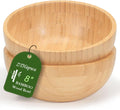 Tigelas de salada de bambu, tigelas grandes redondas de madeira de bambu de 20 cm para saladas/frutas/massas/legumes, tigela de servir à mão para entretenimento e festa, decoração de casa