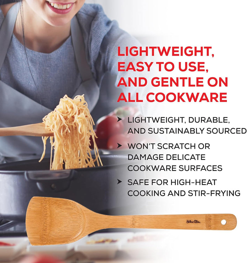 Helen's Asian Kitchen Espátula de bambu para fritar e utensílio de cozinha, 33 cm